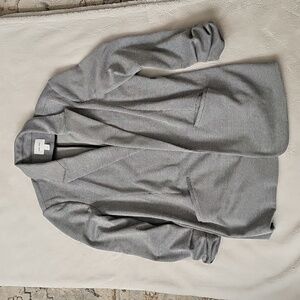 Nine West black white Houndstooth blazer jacket Ruched sleeves with Pockets L